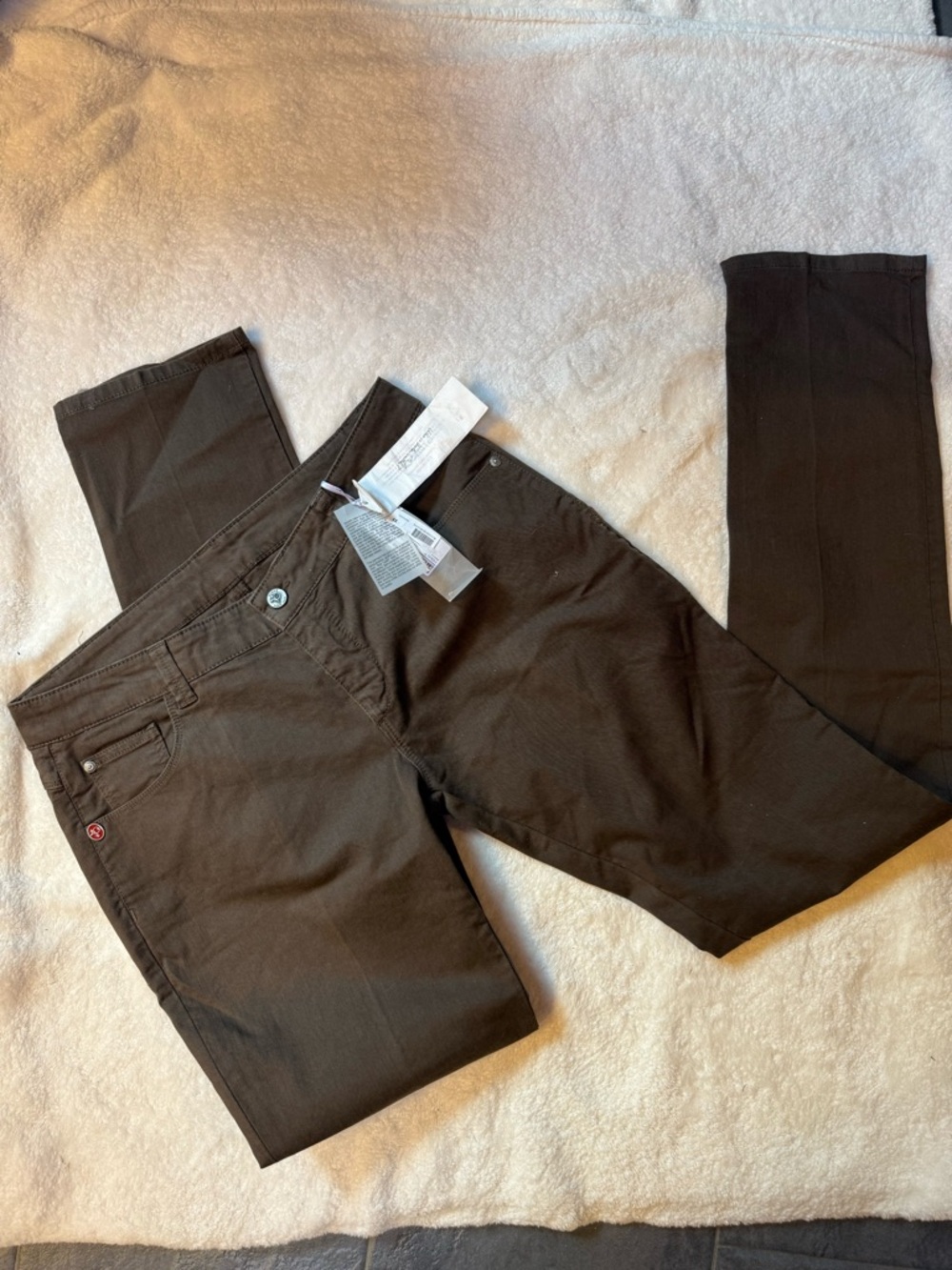 PINKO WHO is Viola Smith? Brown 5 Pocket Pants Size 33 Caffe NWT